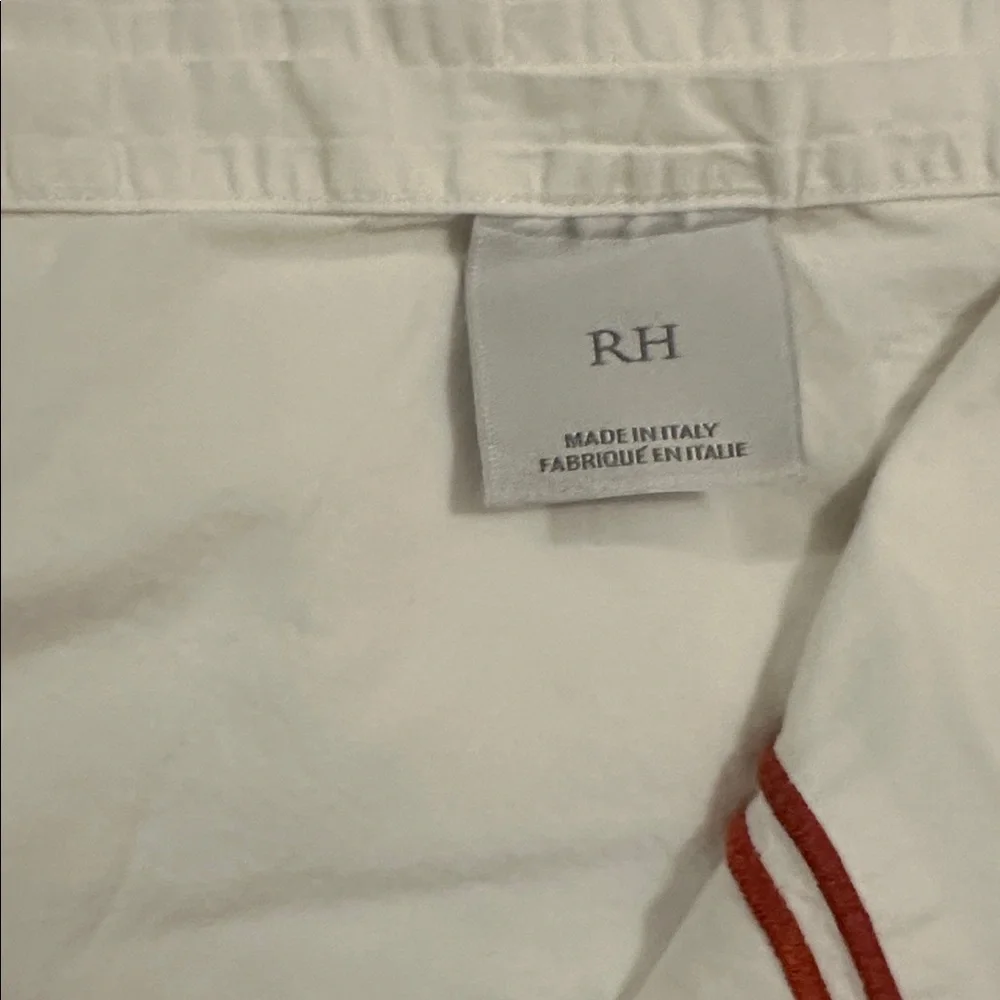 Restoration Hardware Italian Ivory Hotel Satin Queen Flat Sheet